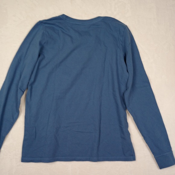 Life is Good Womens Crusher Long Sleeve Christmas Tree Graphic Tee Blue Medium - Picture 3 of 9